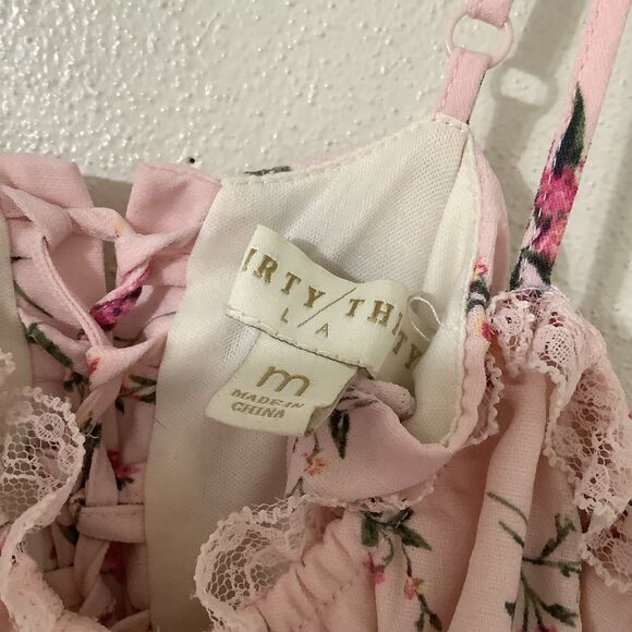 Pink Coquette Fairy Romantic Feminine Dainty Dollette Fairycore Mini Dress M - Picture 4 of 8